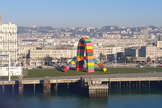 Catene de Containers monument in Le Havre, France